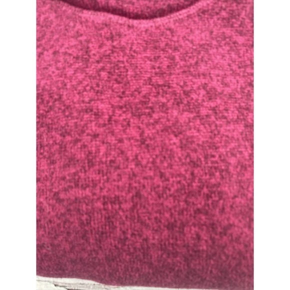 Koppen Hoodie Pullover Sherpa Sweater Fleece Marled Raspberry Womens XL Warm EUC - Picture 11 of 11